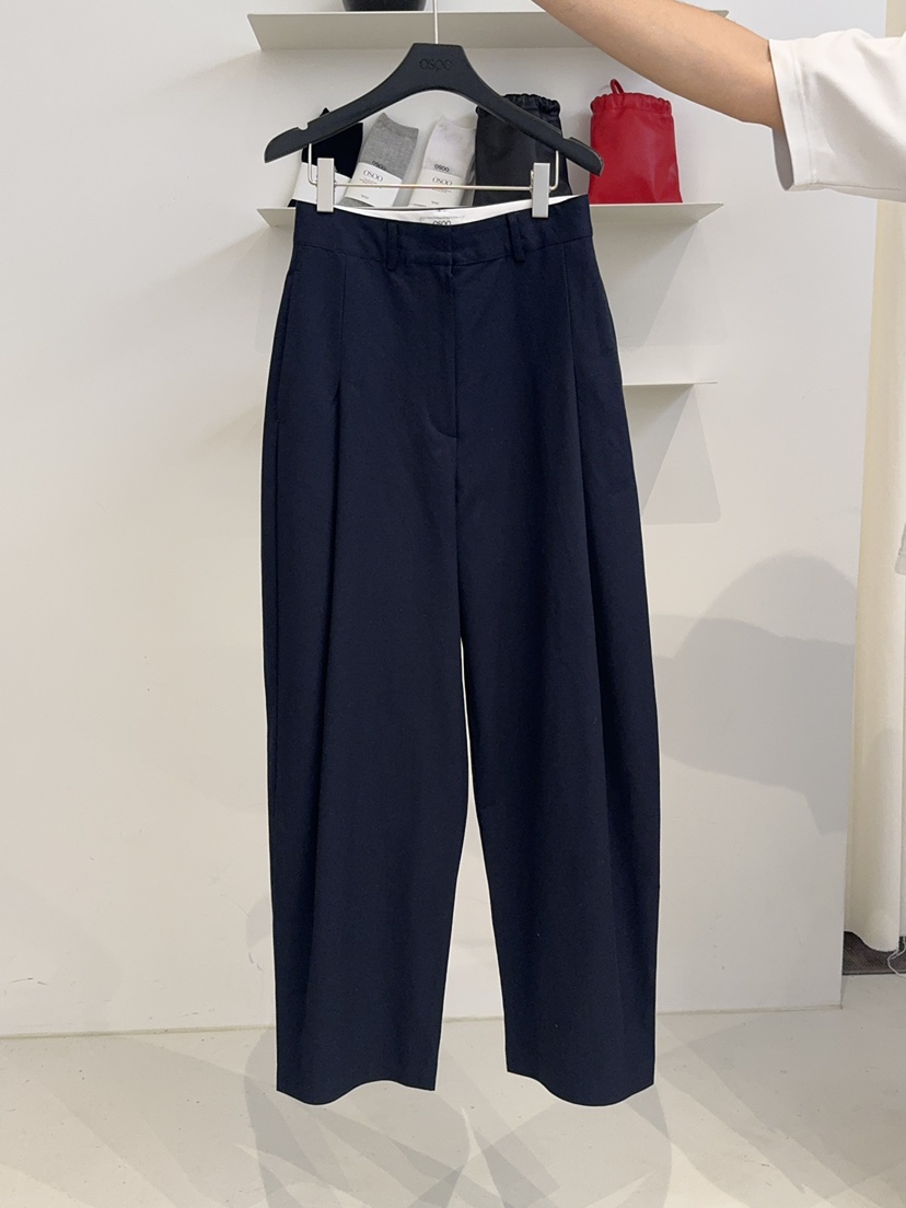 OSOO東大門直郵㊣女裝新品26春夏人氣職業真品休閑褲春款褶裥OSOO休閑褲圖色2