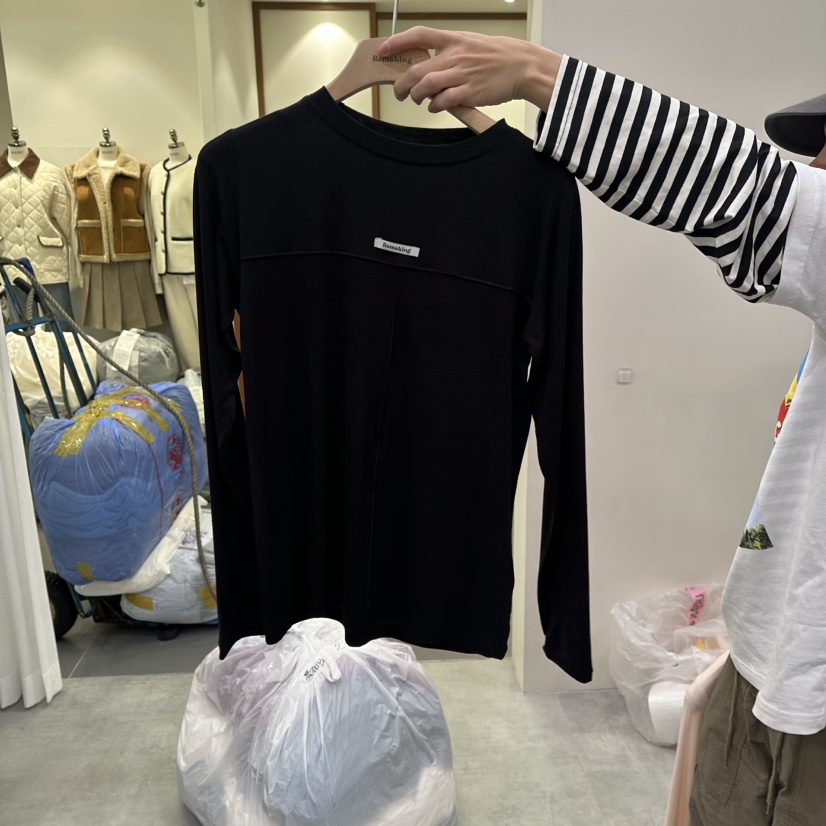 URBANSTORY/REMAKING東大門直郵㊣女士新款熱賣長袖T恤天絲春款Remaking/URBANSTORY長袖T恤圖色3