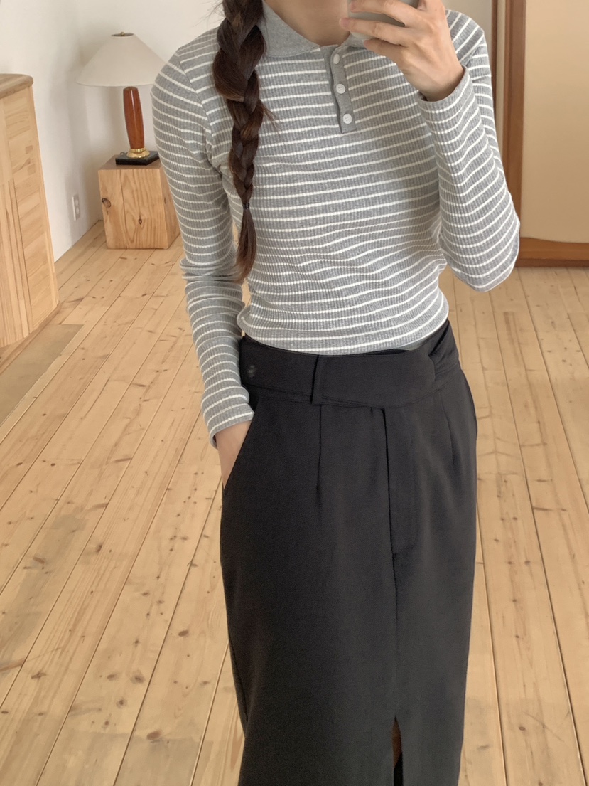 RE:OPENING韓國代購㊣女裝新款熱賣真品職業休閑推薦長袖T恤RE:OPENING長袖T恤