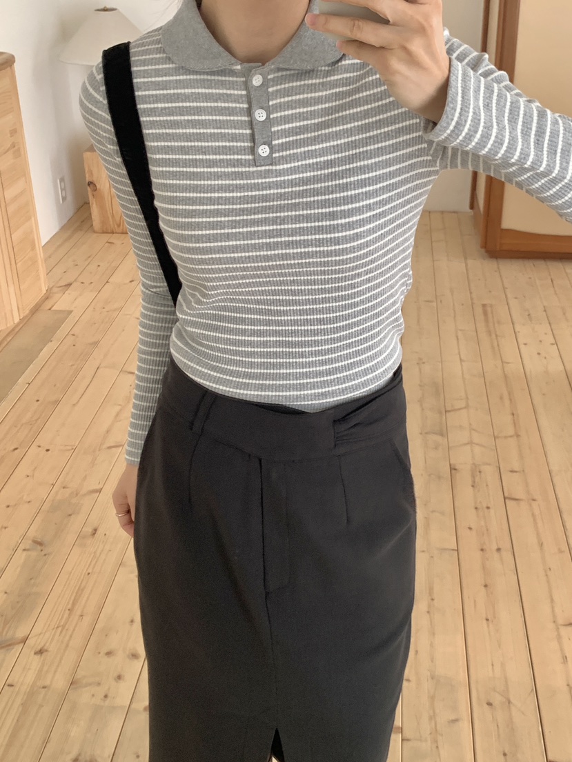 RE:OPENING韓國代購㊣女裝新款熱賣真品職業休閑推薦長袖T恤RE:OPENING長袖T恤