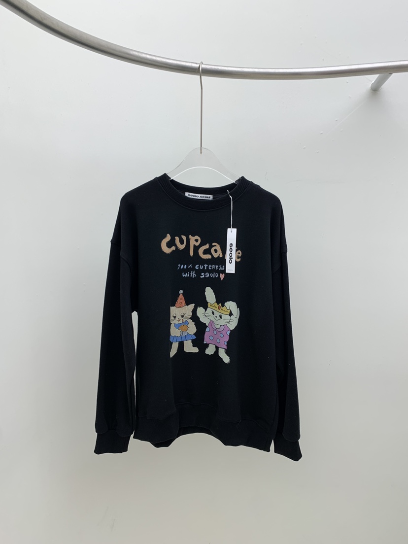 SEOLO㊣東大門代購女裝新款職業26春夏休閑人氣時尚真品衛衣Seolo seoul衛衣圖色2