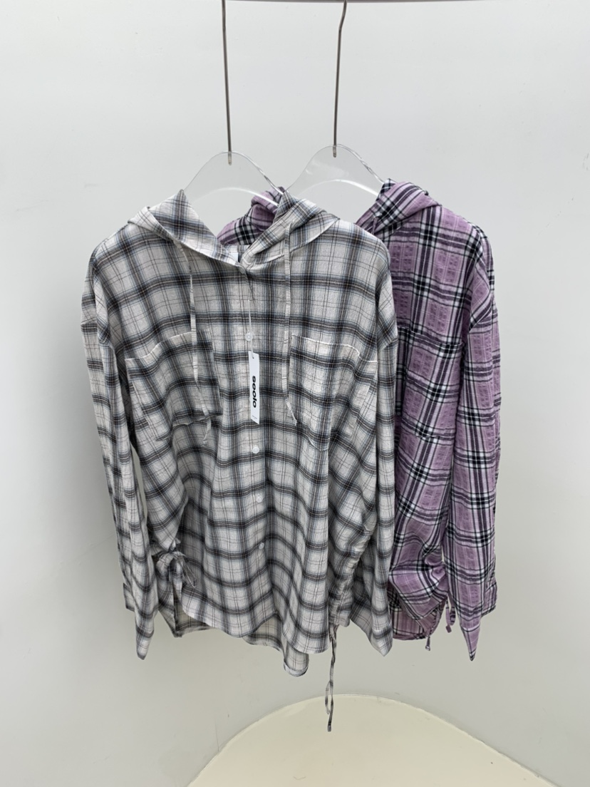 SEOLO㊣東大門實拍女士新款職業休閑人氣時尚襯衫蕾絲衫連帽衫Seolo seoul襯衫/蕾絲衫