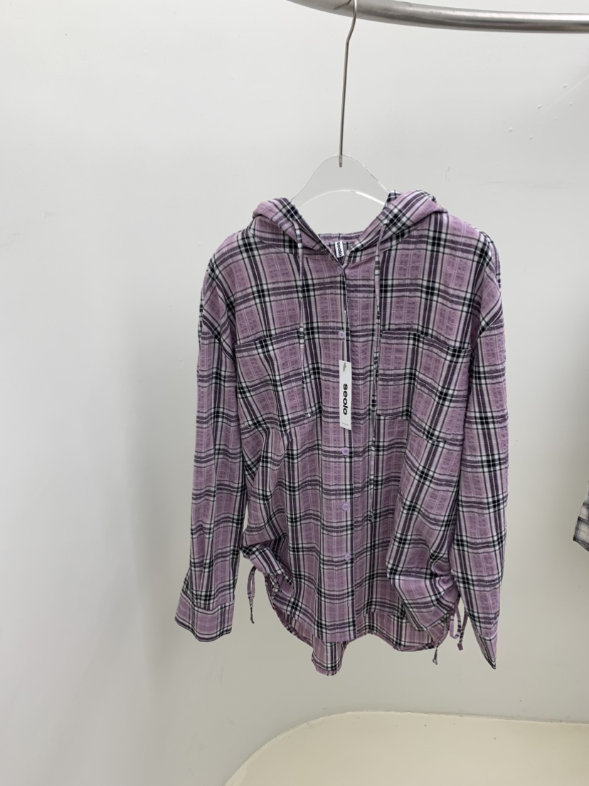 SEOLO㊣東大門實拍女士新款職業休閑人氣時尚襯衫蕾絲衫連帽衫Seolo seoul襯衫/蕾絲衫圖色2