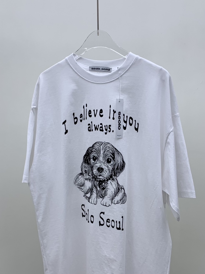 SEOLO東大門直郵㊣女裝新款26春夏真品人氣職業時尚休閑T恤Seolo seoulT恤圖色2