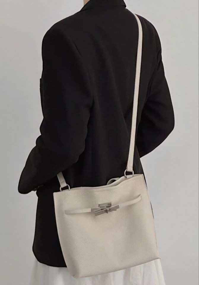 TROUVAILLE韓國代購㊣女士新款職業26春夏人氣單肩斜跨包牛皮TROUVAILLE單肩/斜跨包