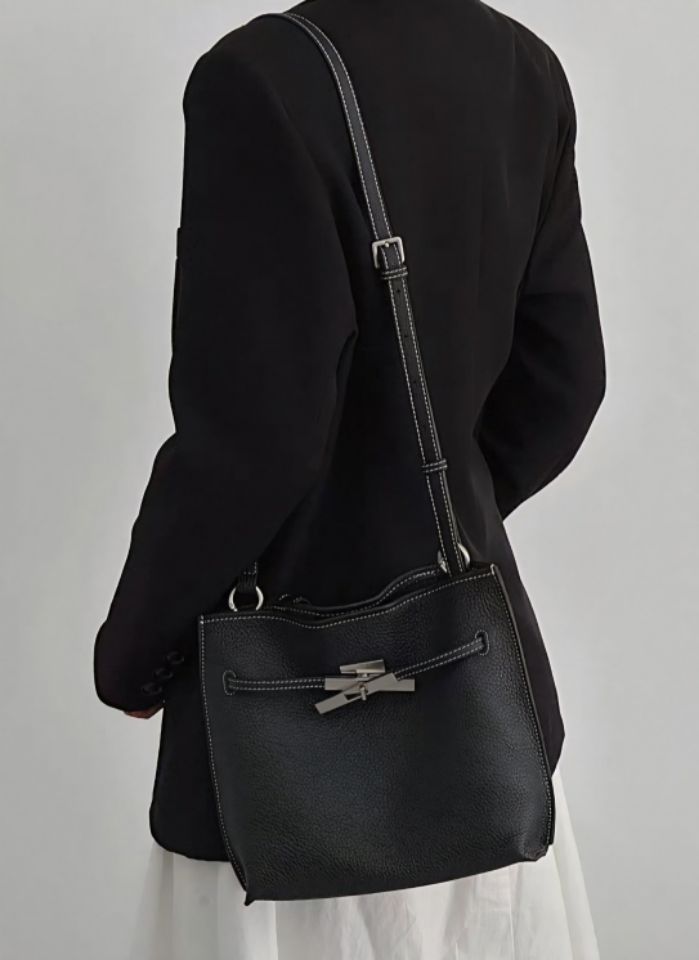 TROUVAILLE韓國代購㊣女士新款職業26春夏人氣單肩斜跨包牛皮TROUVAILLE單肩/斜跨包