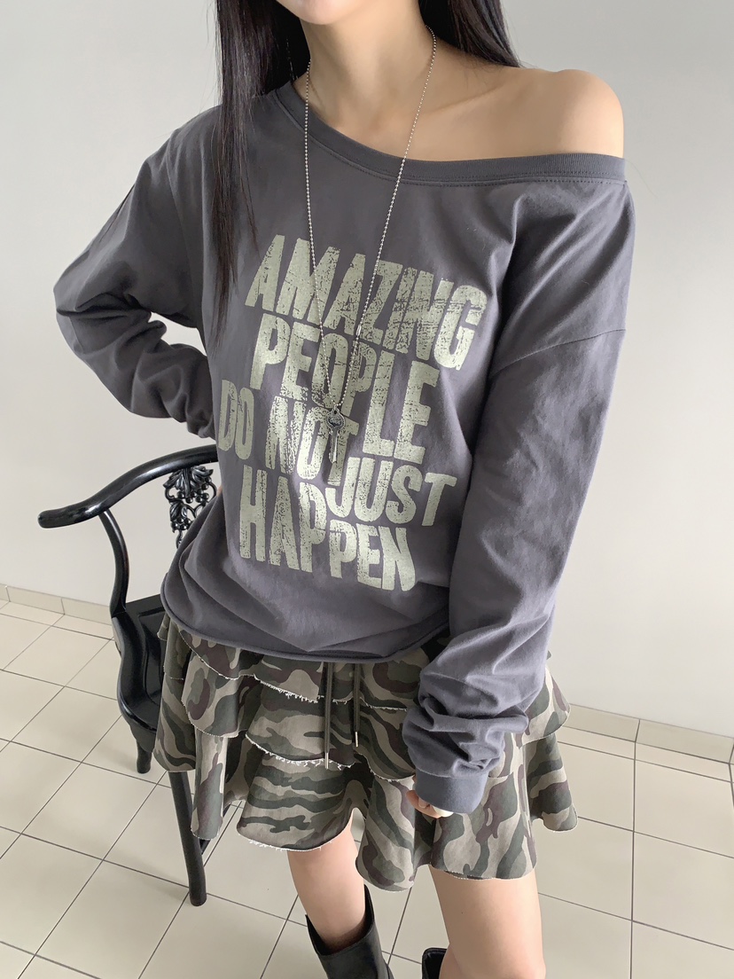 RE:OPENING㊣東大門代購女士新品職業26春夏時尚人氣長袖T恤RE:OPENING長袖T恤