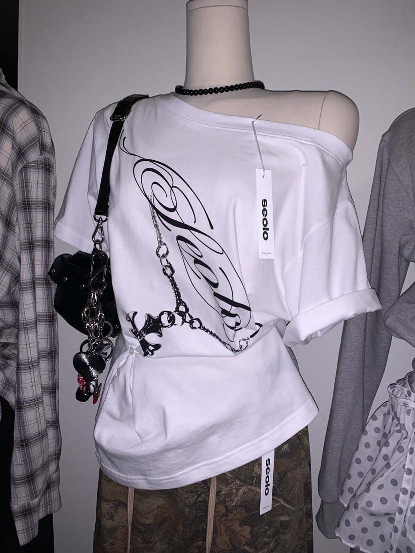 SEOLO韓國代購㊣女裝新款熱賣休閑職業推薦人氣真品時尚T恤Seolo seoulT恤圖色1