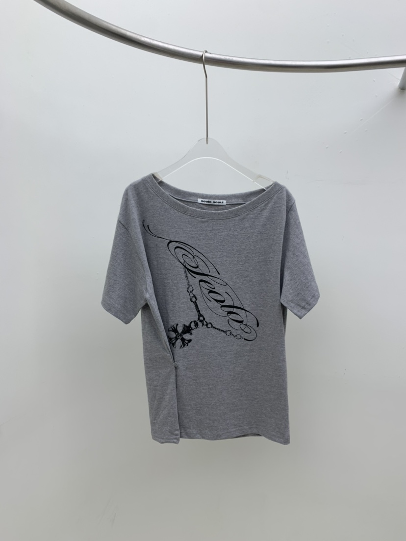 SEOLO韓國代購㊣女裝新款熱賣休閑職業推薦人氣真品時尚T恤Seolo seoulT恤圖色3