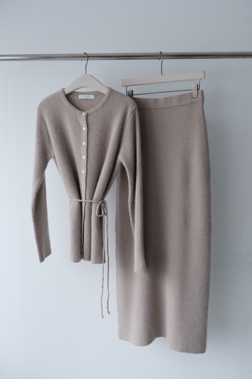 SORBET/FLAT WHITE東大門直郵㊣女裝新品人氣針織衫羊毛衫含腰繩SORBET/FLAT WHITE針織衫