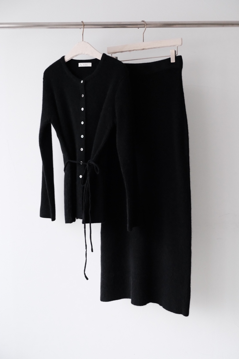 SORBET/FLAT WHITE東大門直郵㊣女裝新品人氣針織衫羊毛衫含腰繩SORBET/FLAT WHITE針織衫