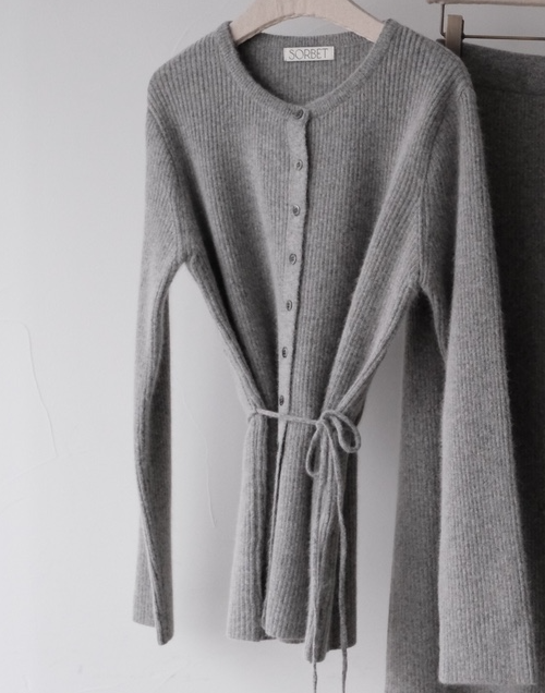 SORBET/FLAT WHITE東大門直郵㊣女裝新品人氣針織衫羊毛衫含腰繩SORBET/FLAT WHITE針織衫圖色2