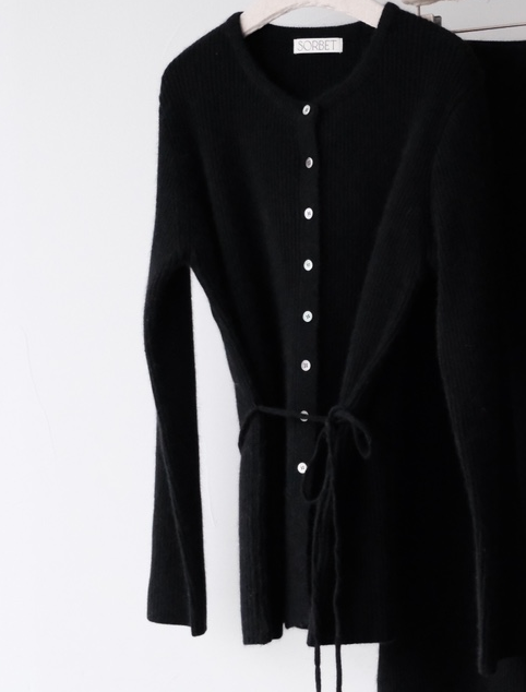 SORBET/FLAT WHITE東大門直郵㊣女裝新品人氣針織衫羊毛衫含腰繩SORBET/FLAT WHITE針織衫圖色3