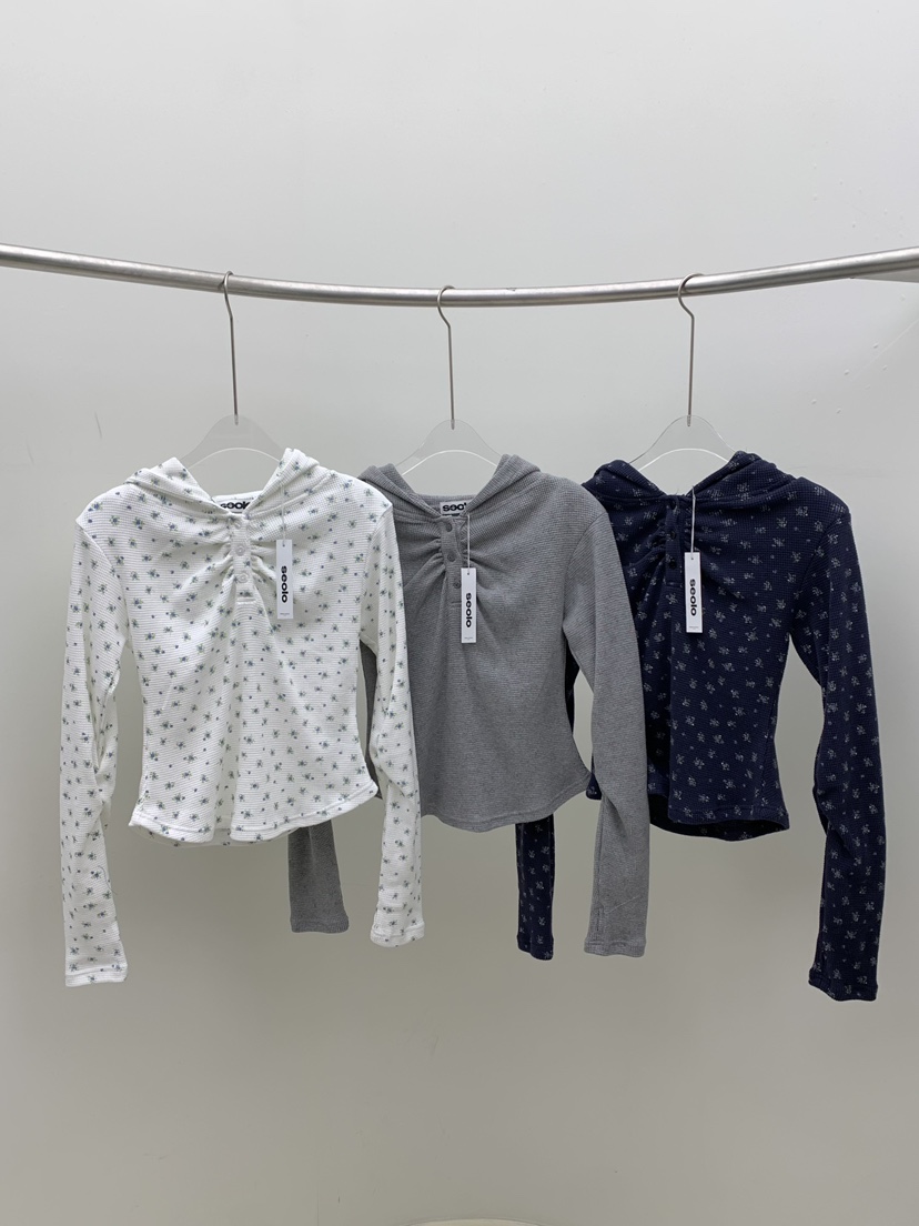 SEOLO㊣東大門代購女士新品職業人氣26春夏熱賣衛衣連帽衫花朵Seolo seoul衛衣