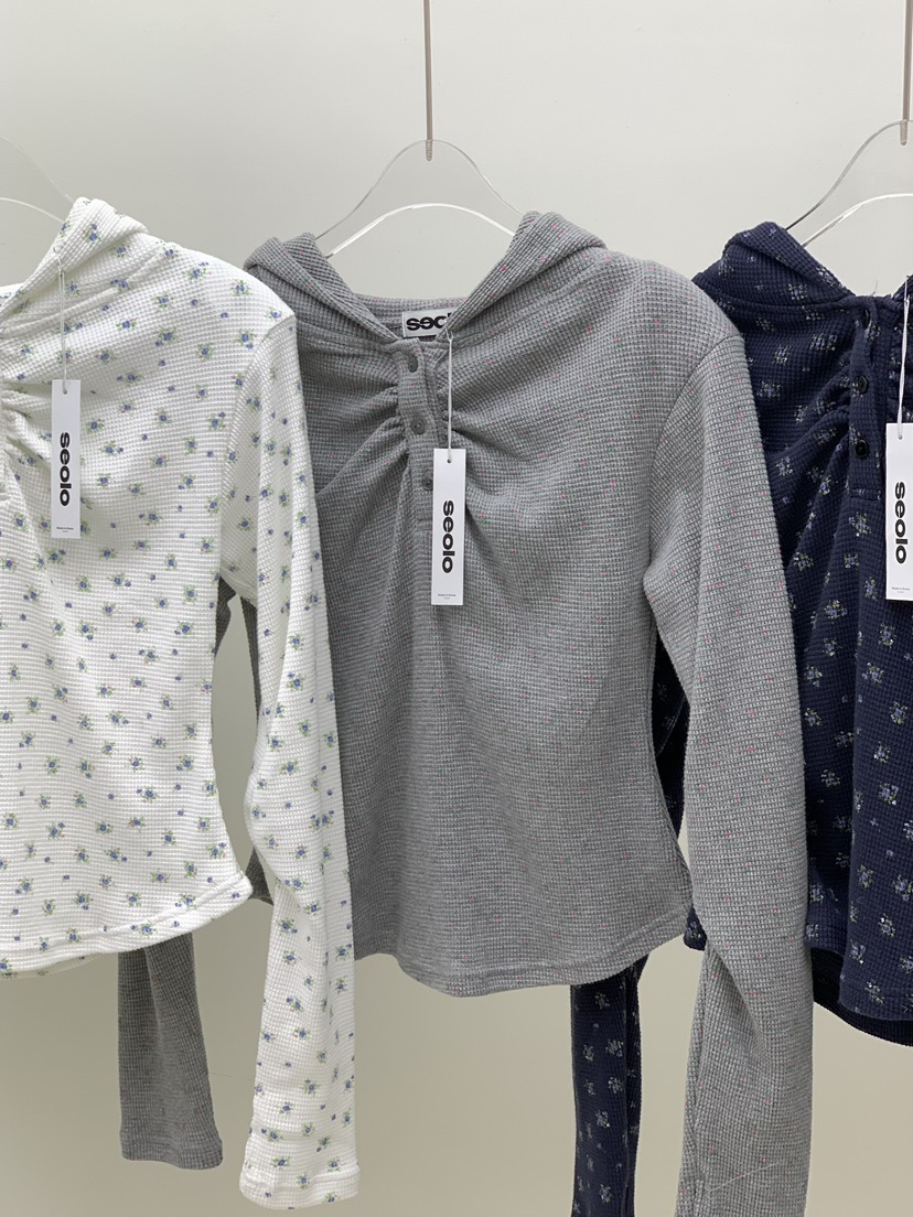 SEOLO㊣東大門代購女士新品職業人氣26春夏熱賣衛衣連帽衫花朵Seolo seoul衛衣