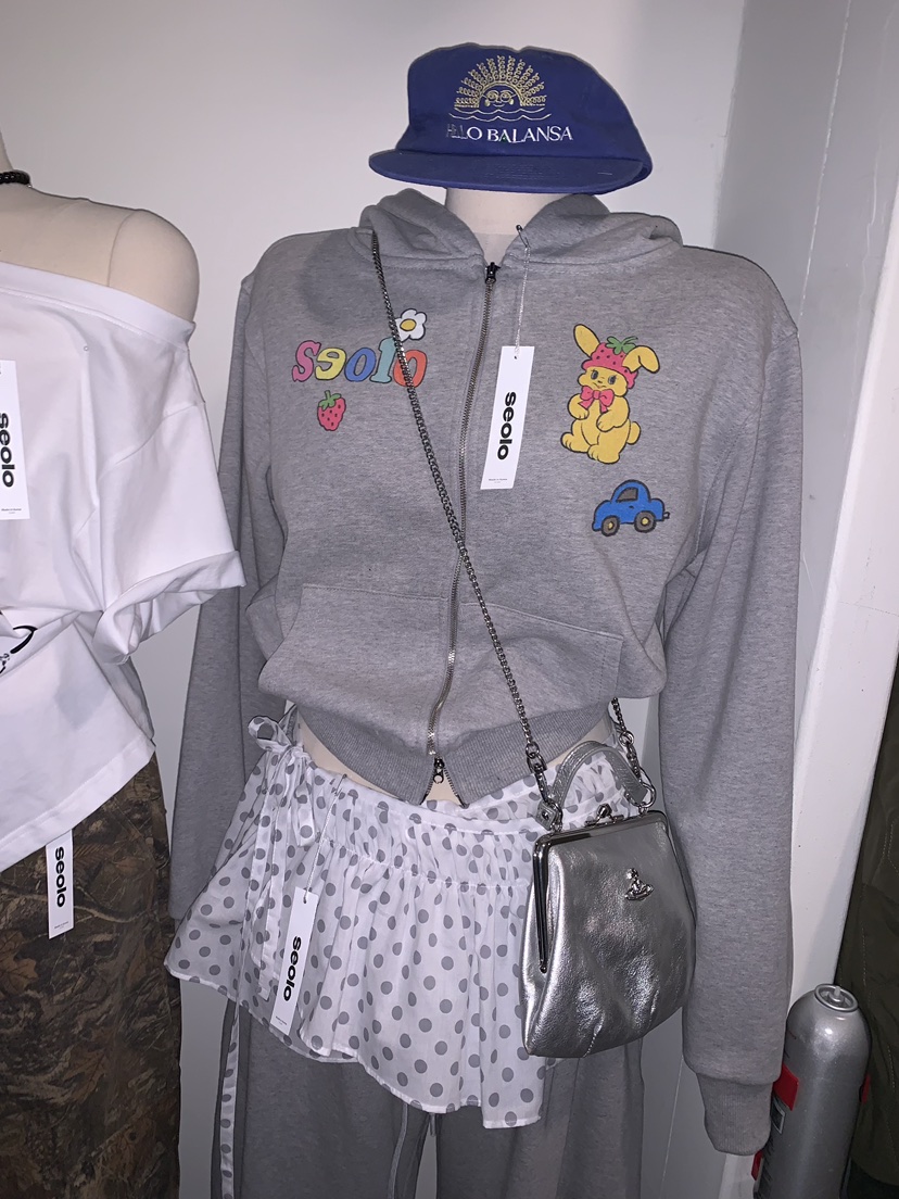 SEOLO韓國直郵㊣女士新款26春夏時尚熱賣休閑職業夾克連帽衫Seolo seoul夾克圖色1