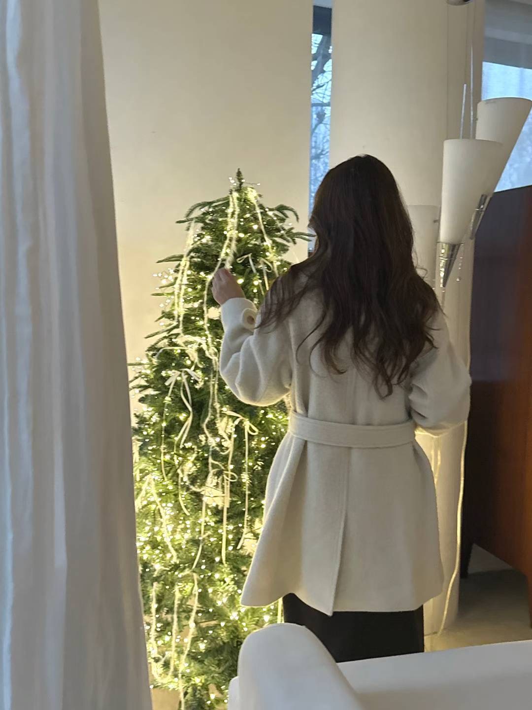 POMELO㊣東大門代購女士新款推薦人氣真品中長款大衣含腰帶POMELO中長款大衣