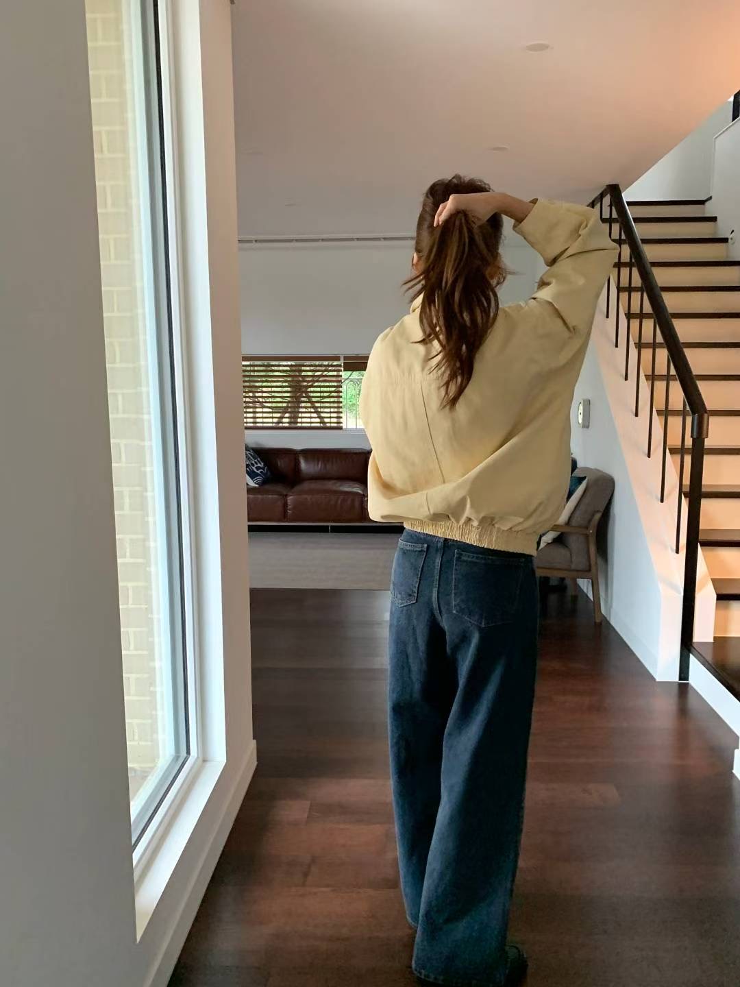 POMELO東大門直郵㊣女裝新款職業26春夏熱賣人氣真品夾克絎縫POMELO夾克