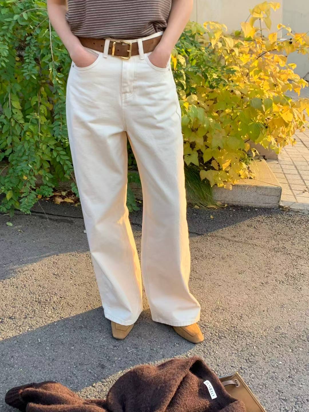 POMELO㊣東大門代購女裝新品26春夏真品時尚牛仔褲不含腰帶POMELO牛仔褲