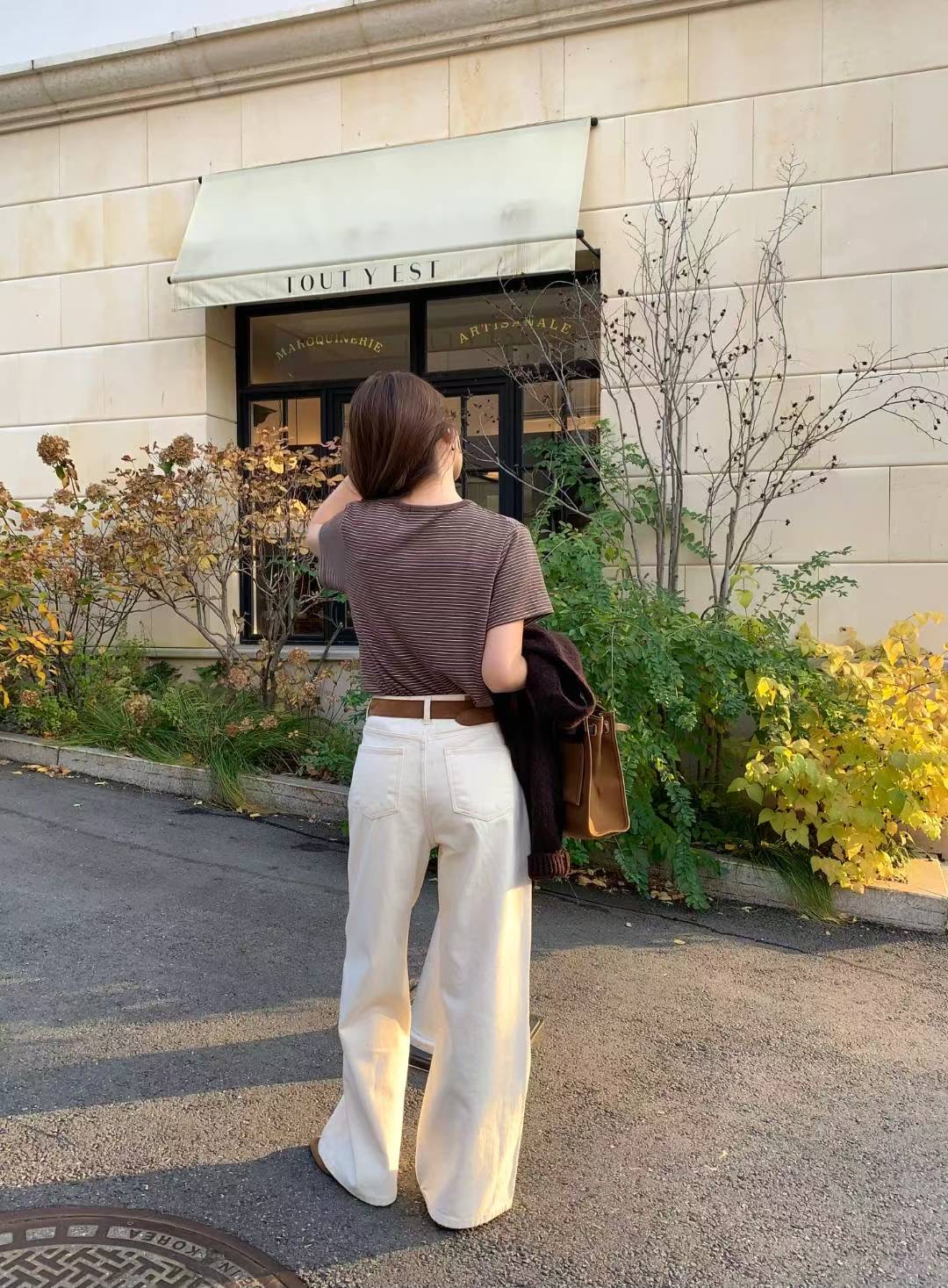 POMELO㊣東大門代購女裝新品26春夏真品時尚牛仔褲不含腰帶POMELO牛仔褲