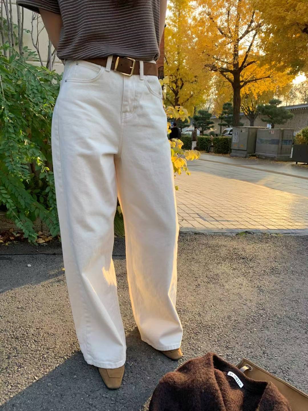 POMELO㊣東大門代購女裝新品26春夏真品時尚牛仔褲不含腰帶POMELO牛仔褲圖色1