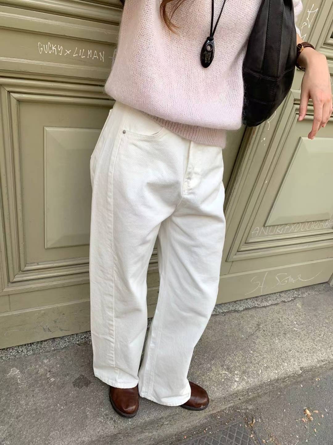 POMELO㊣東大門實拍女裝新品真品休閑職業時尚26春夏牛仔褲POMELO牛仔褲圖色1