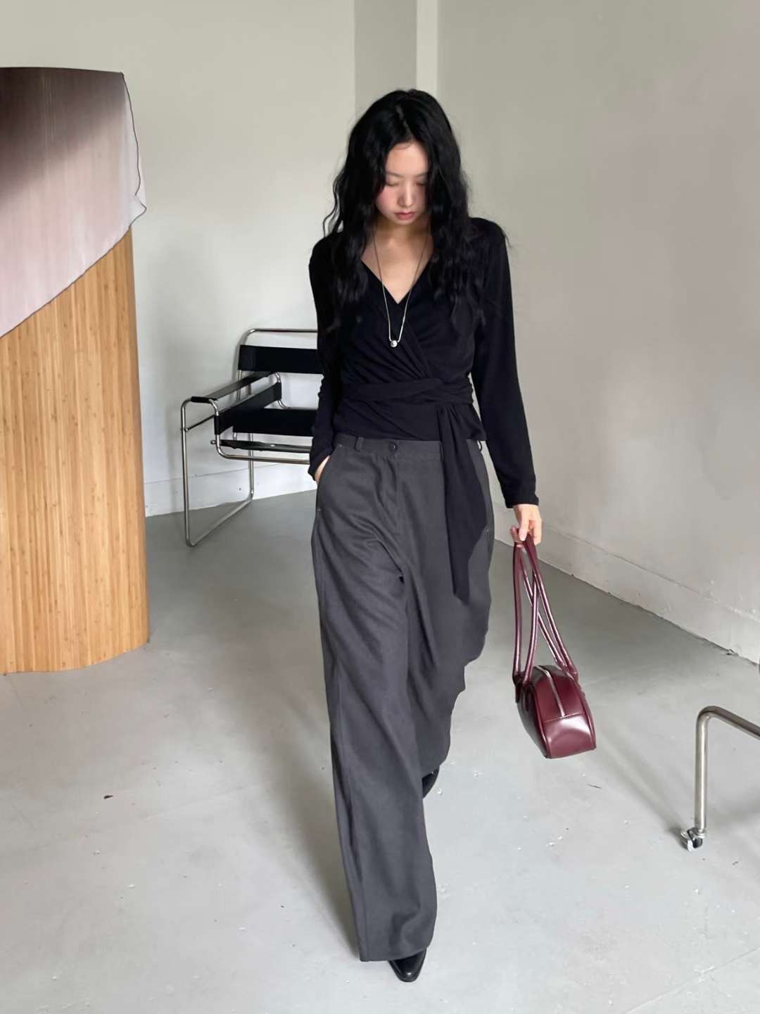 AWESOME-ot㊣東大門實拍女士新款熱賣職業推薦真品26春夏休閑褲AWESOME-ot休閑褲圖色1