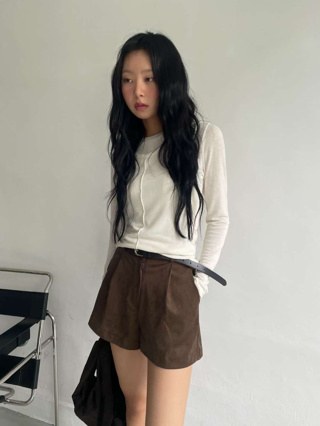 AWESOME-ot㊣東大門代購女士新款熱賣職業推薦長袖T恤兩件套AWESOME-ot長袖T恤