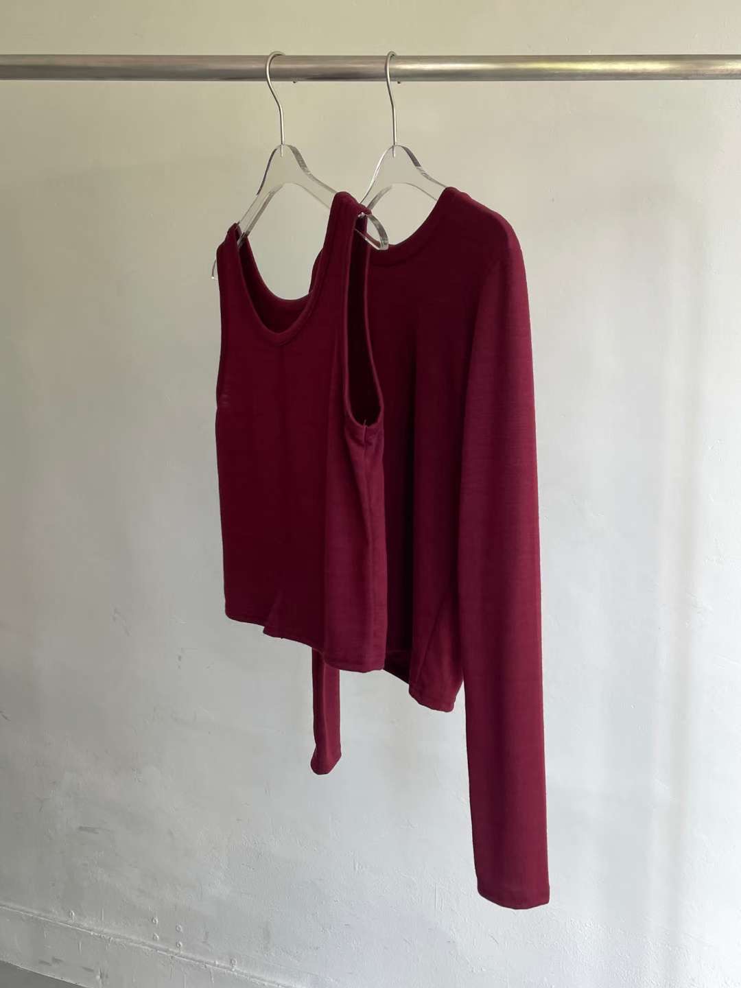 AWESOME-ot㊣東大門代購女士新款熱賣職業推薦長袖T恤兩件套AWESOME-ot長袖T恤