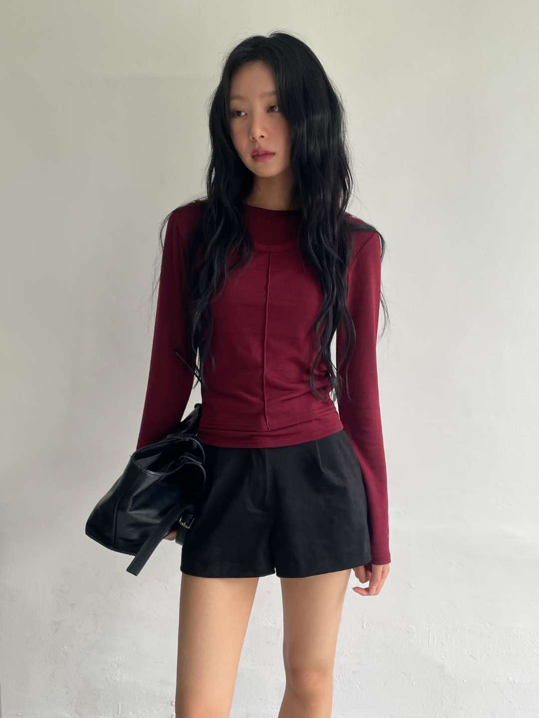 AWESOME-ot㊣東大門代購女士新款熱賣職業推薦長袖T恤兩件套AWESOME-ot長袖T恤圖色2