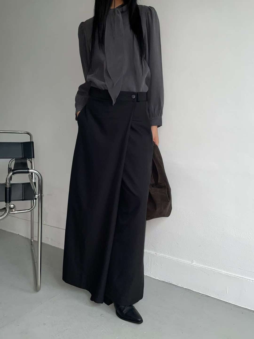 AWESOME-ot㊣東大門代購女士新品26春夏時尚熱賣職業推薦長裙AWESOME-ot長裙圖色2