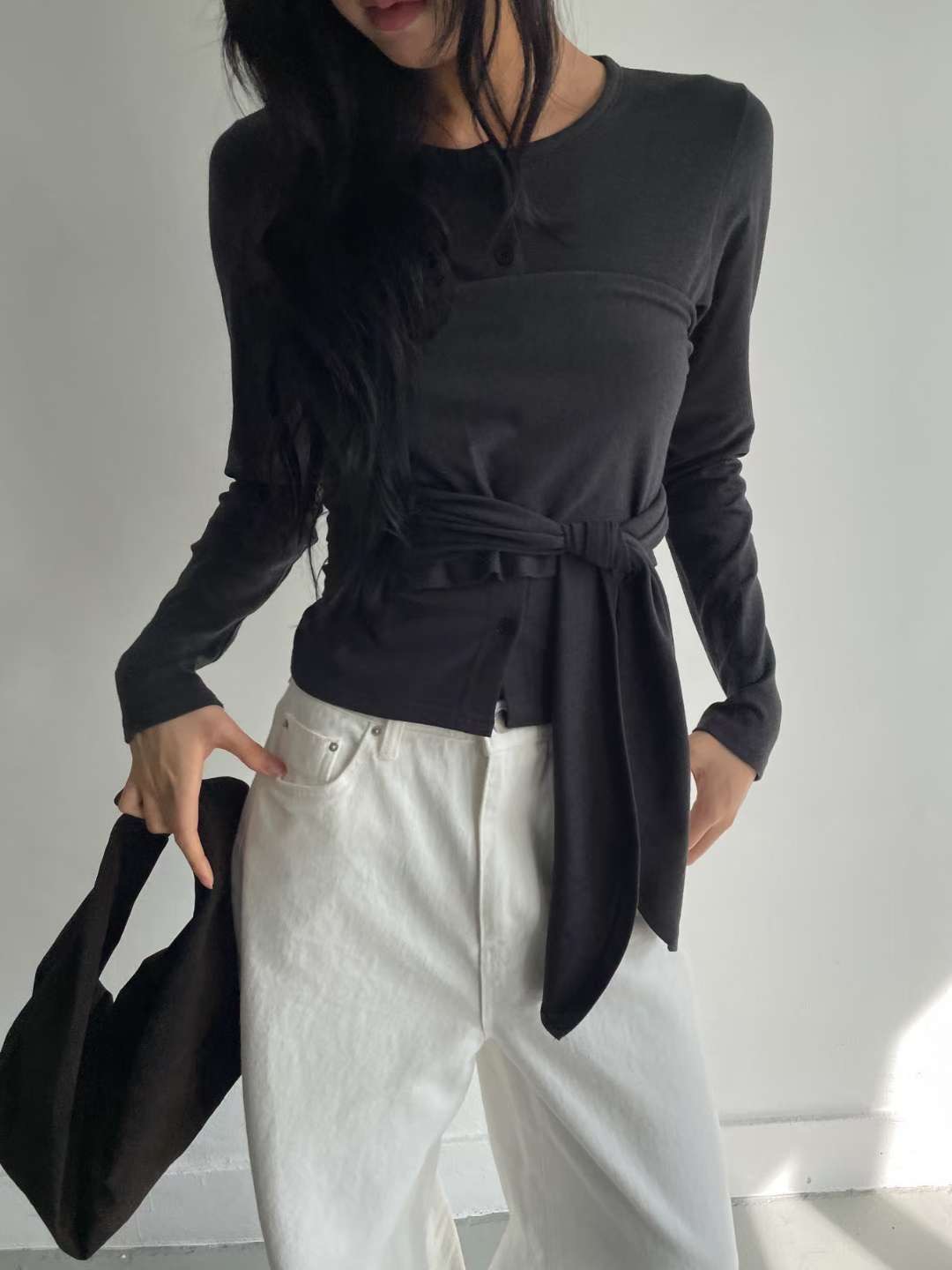 AWESOME-ot東大門直郵㊣女裝新品真品26春夏長袖T恤兩件套AWESOME-ot長袖T恤