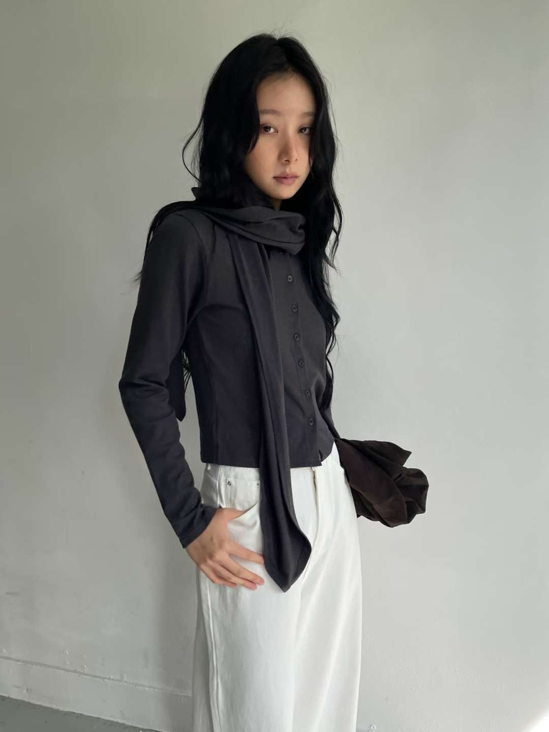 AWESOME-ot東大門直郵㊣女裝新品真品26春夏長袖T恤兩件套AWESOME-ot長袖T恤