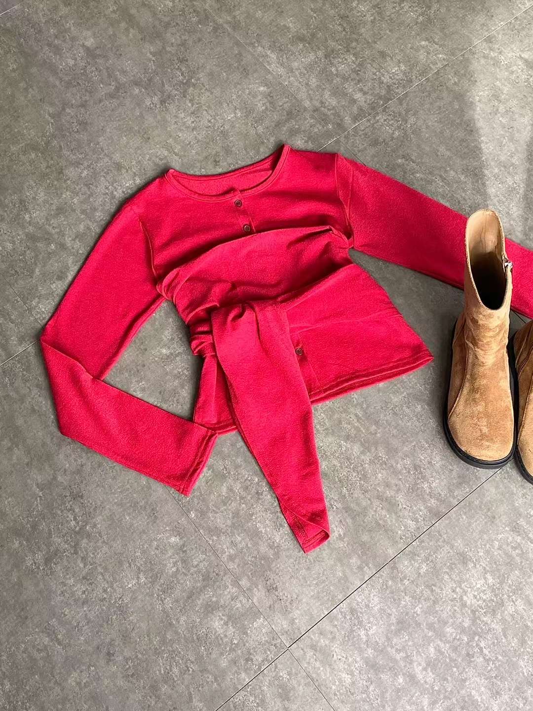 AWESOME-ot東大門直郵㊣女裝新品真品26春夏長袖T恤兩件套AWESOME-ot長袖T恤