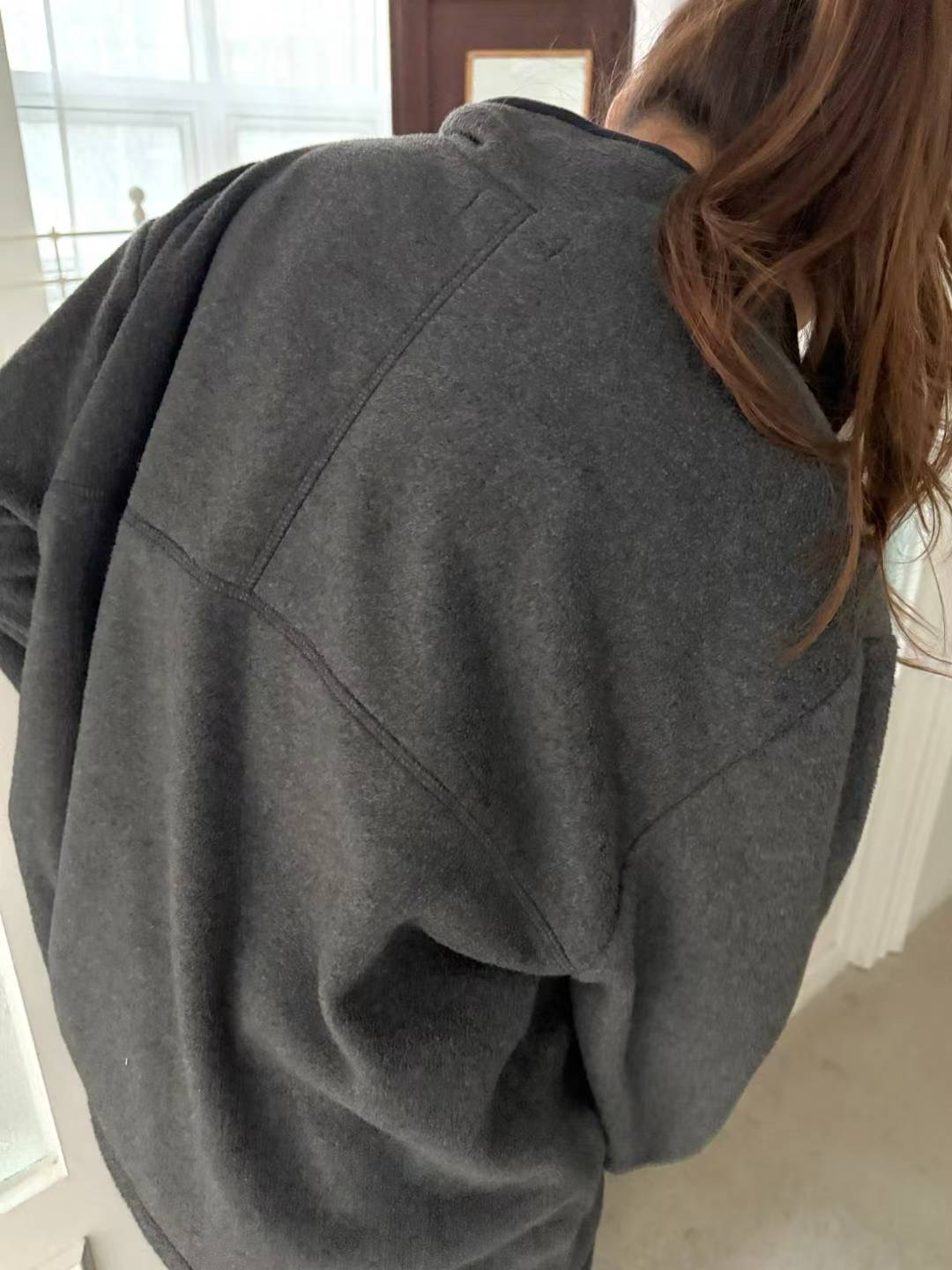 POMELO東大門直郵㊣女士新款26春夏熱賣時尚推薦衛衣抓絨拉鏈POMELO衛衣