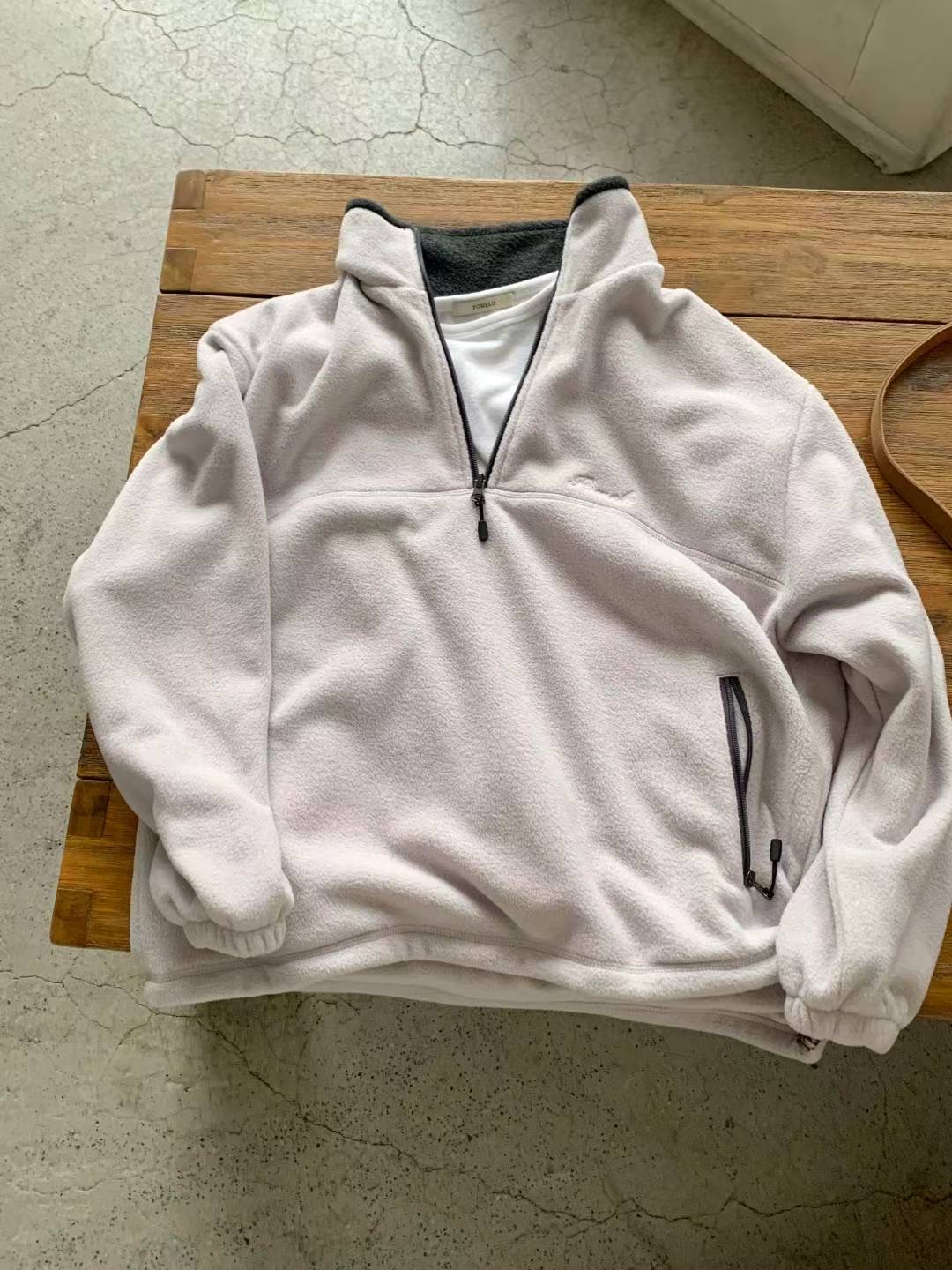 POMELO東大門直郵㊣女士新款26春夏熱賣時尚推薦衛衣抓絨拉鏈POMELO衛衣圖色1