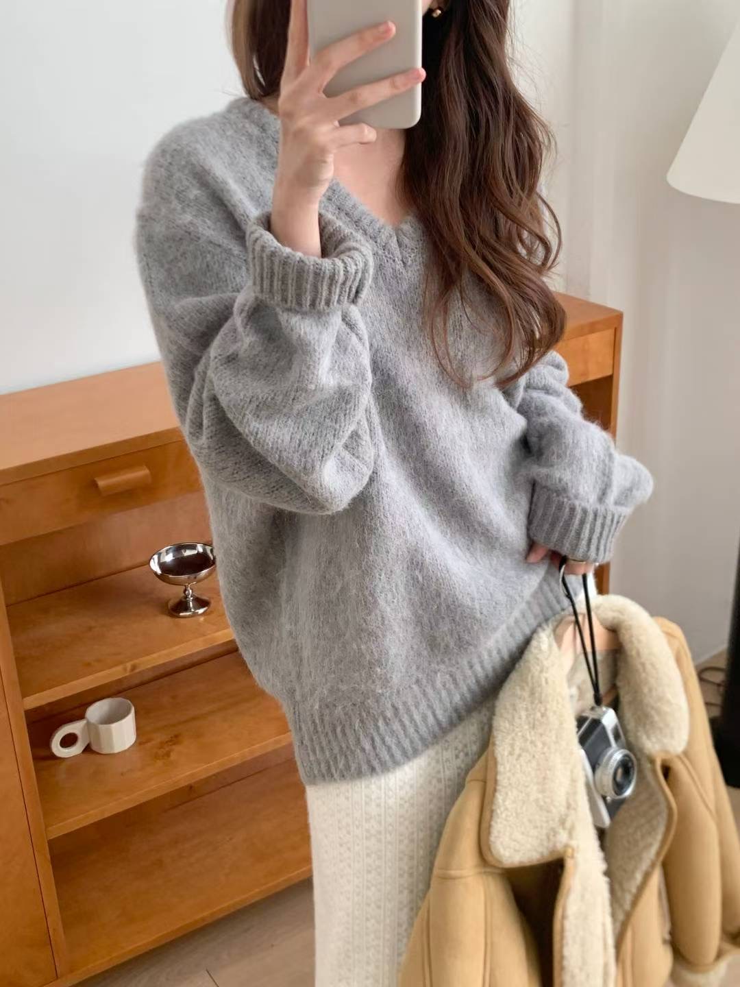 POMELO㊣東大門代購女裝新品時尚推薦熱賣26春夏休閑真品毛衣POMELO毛衣圖色1