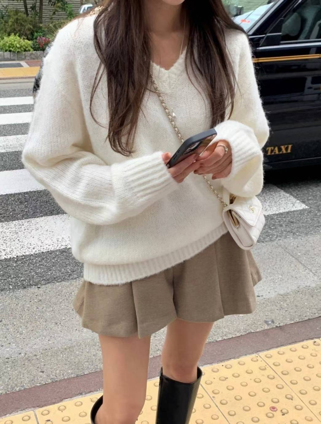 POMELO㊣東大門代購女裝新品時尚推薦熱賣26春夏休閑真品毛衣POMELO毛衣圖色2