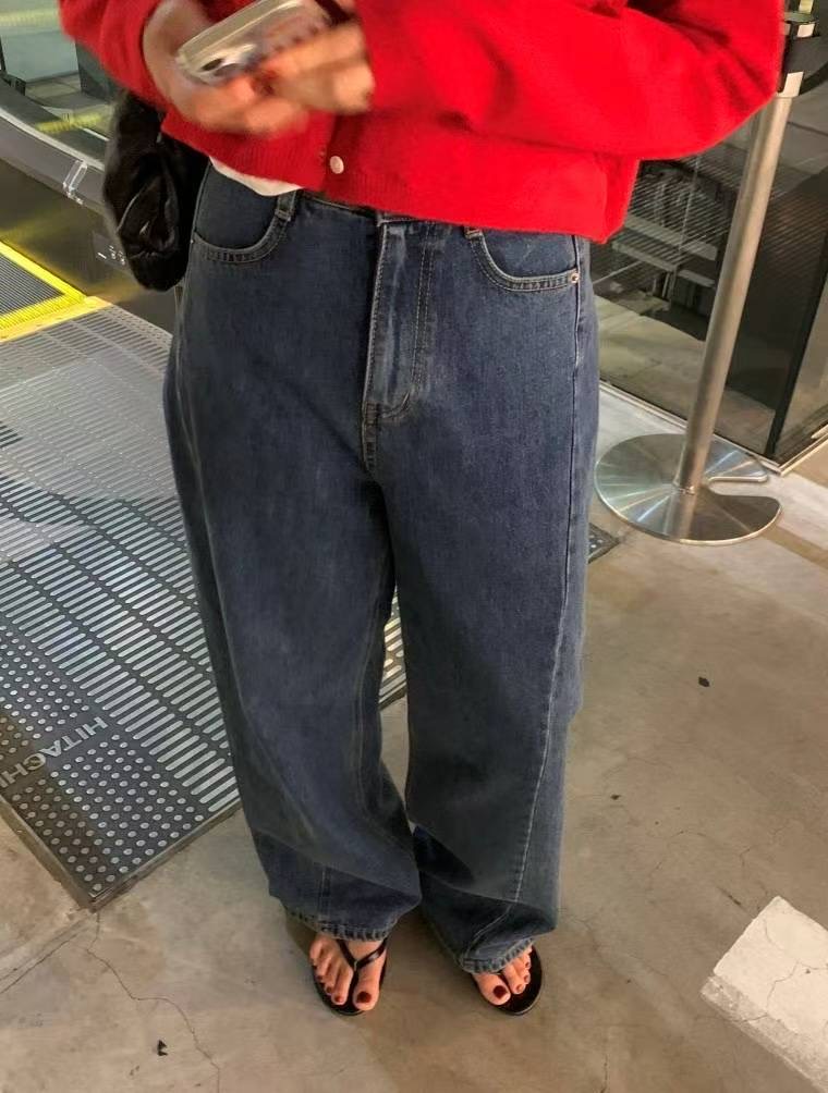 POMELO韓國代購㊣女士新款熱賣人氣推薦職業真品26春夏牛仔褲POMELO牛仔褲圖色1