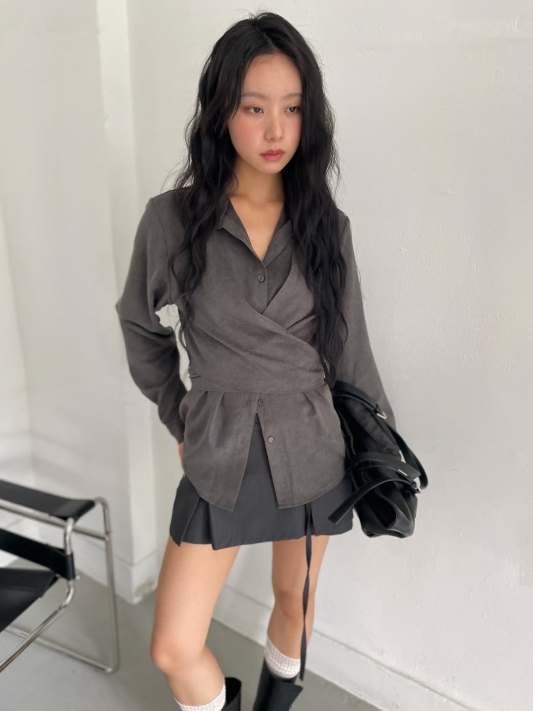 AWESOME-ot東大門直郵㊣女裝新款職業真品時尚休閑襯衫蕾絲衫AWESOME-ot襯衫/蕾絲衫圖色1