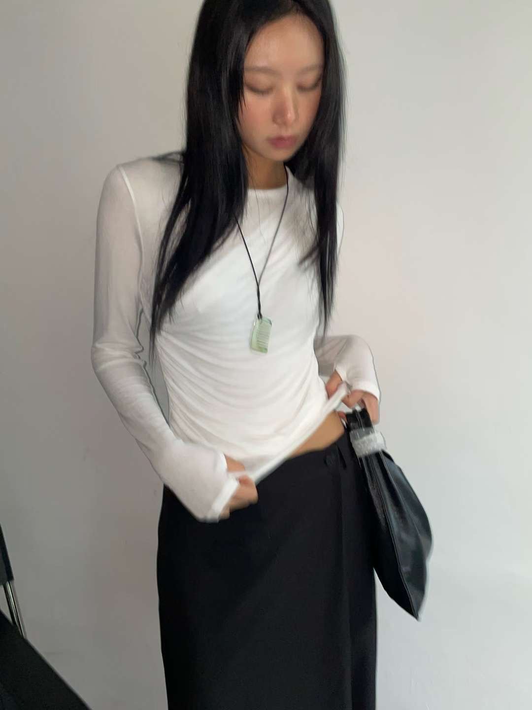 AWESOME-ot㊣東大門代購女士新品人氣真品休閑推薦長袖T恤AWESOME-ot長袖T恤圖色1