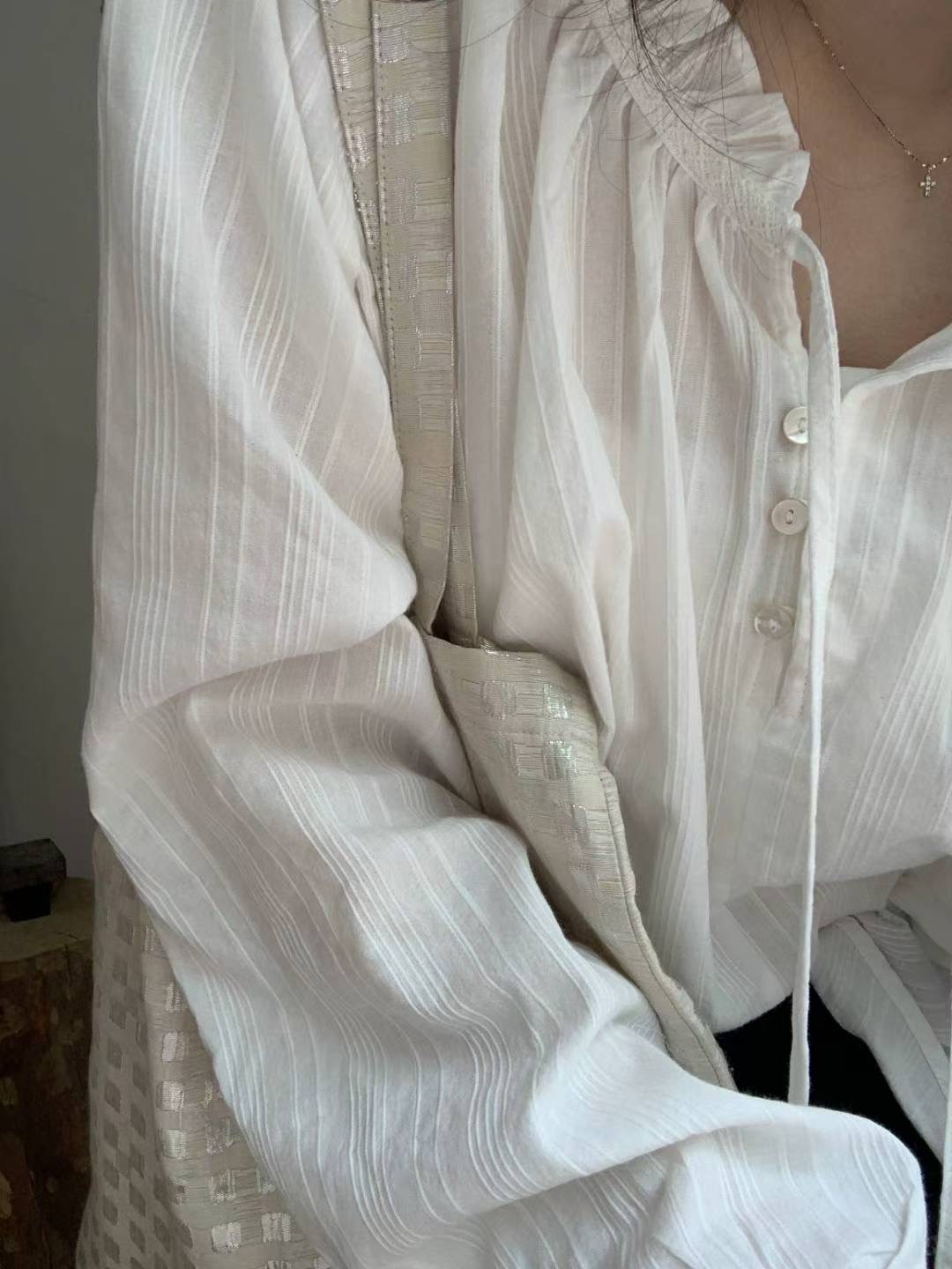 POMELO㊣東大門代購女裝新款人氣時尚襯衫蕾絲衫荷葉邊蕾絲POMELO襯衫/蕾絲衫