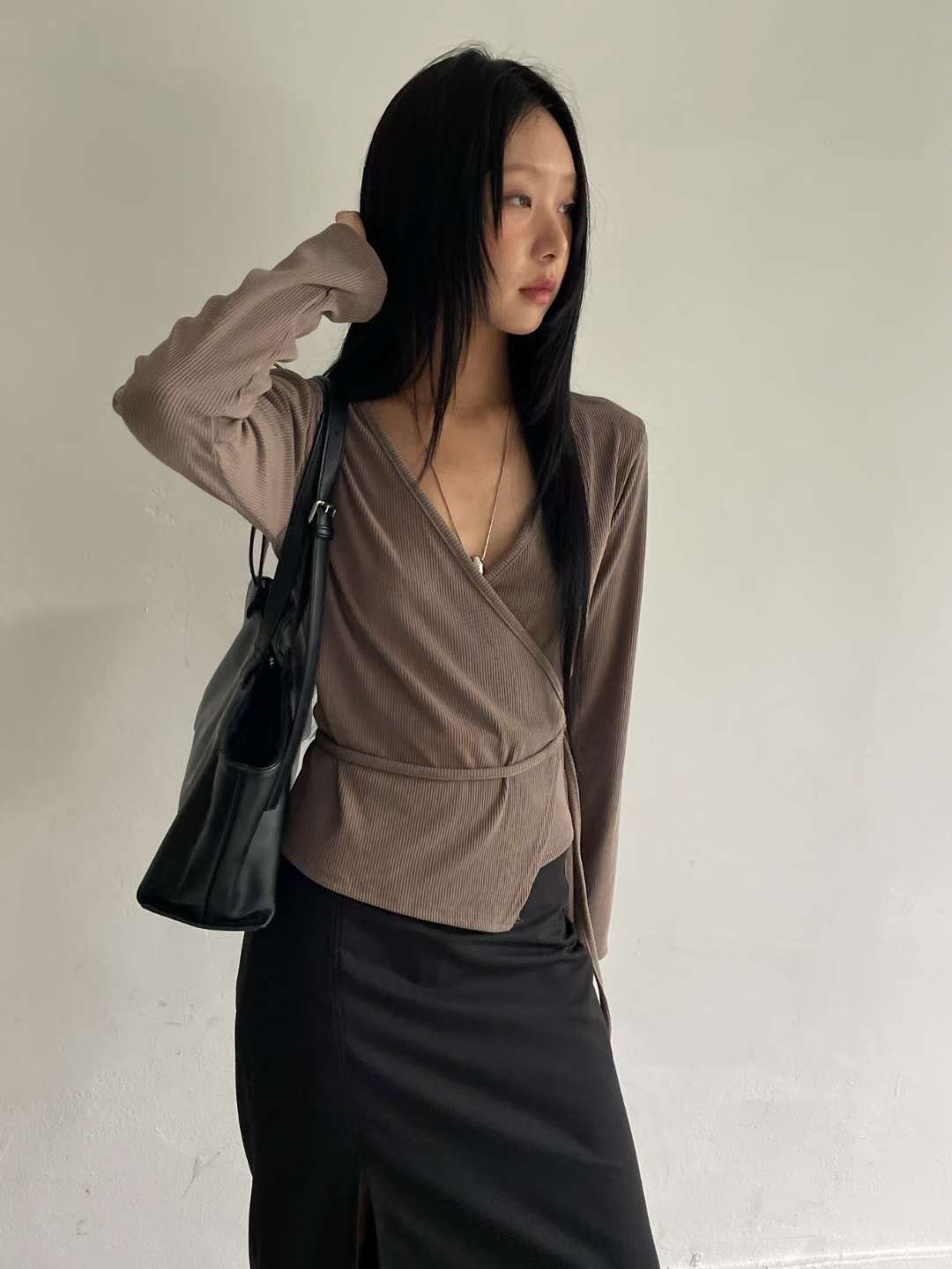 AWESOME-ot㊣東大門代購女裝新品人氣真品職業推薦長袖T恤AWESOME-ot長袖T恤圖色2