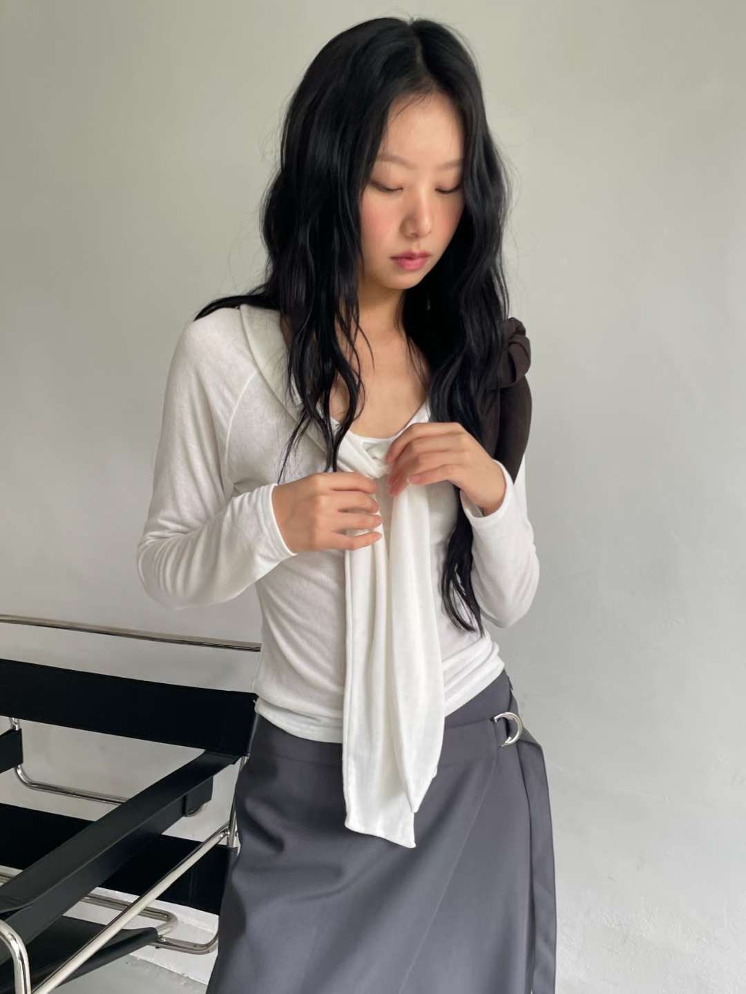 AWESOME-ot㊣東大門實拍女裝新款休閑推薦時尚職業長袖T恤AWESOME-ot長袖T恤