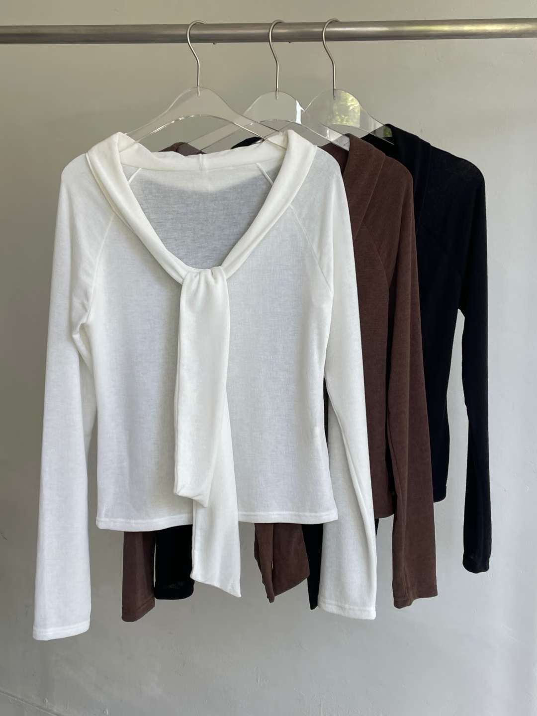 AWESOME-ot㊣東大門實拍女裝新款休閑推薦時尚職業長袖T恤AWESOME-ot長袖T恤圖色3左三色