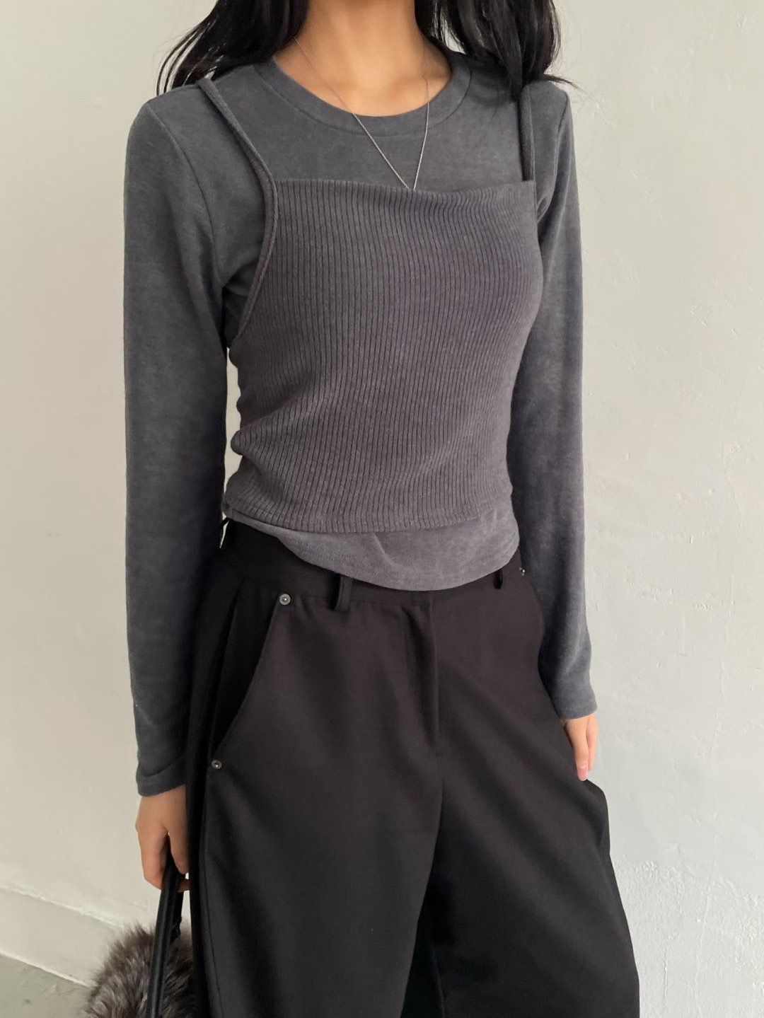 AWESOME-ot韓國直郵㊣女裝新款休閑熱賣26春夏人氣真品套裝AWESOME-ot套裝圖色2