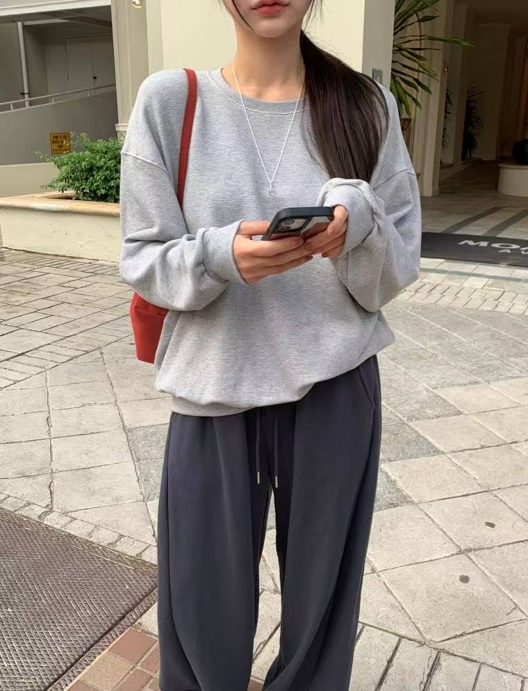 POMELO㊣東大門實拍女裝新品休閑職業人氣推薦熱賣真品衛衣POMELO衛衣圖色2