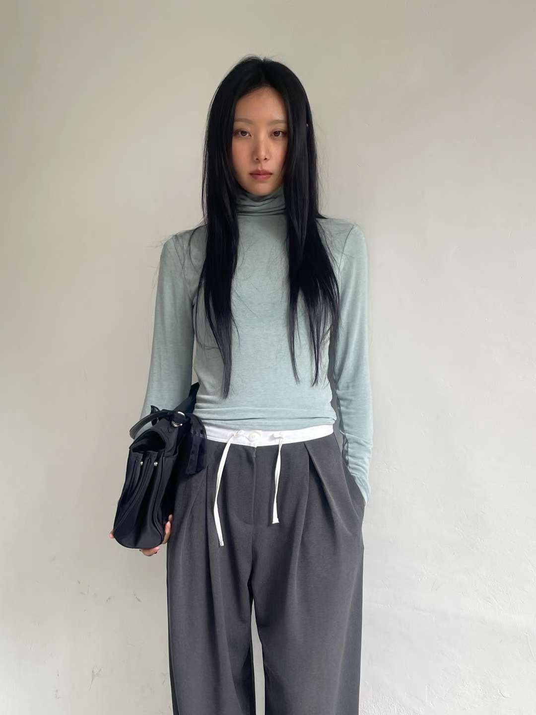 AWESOME-ot㊣東大門實拍女士新品休閑26春夏熱賣推薦長袖T恤AWESOME-ot長袖T恤圖色2