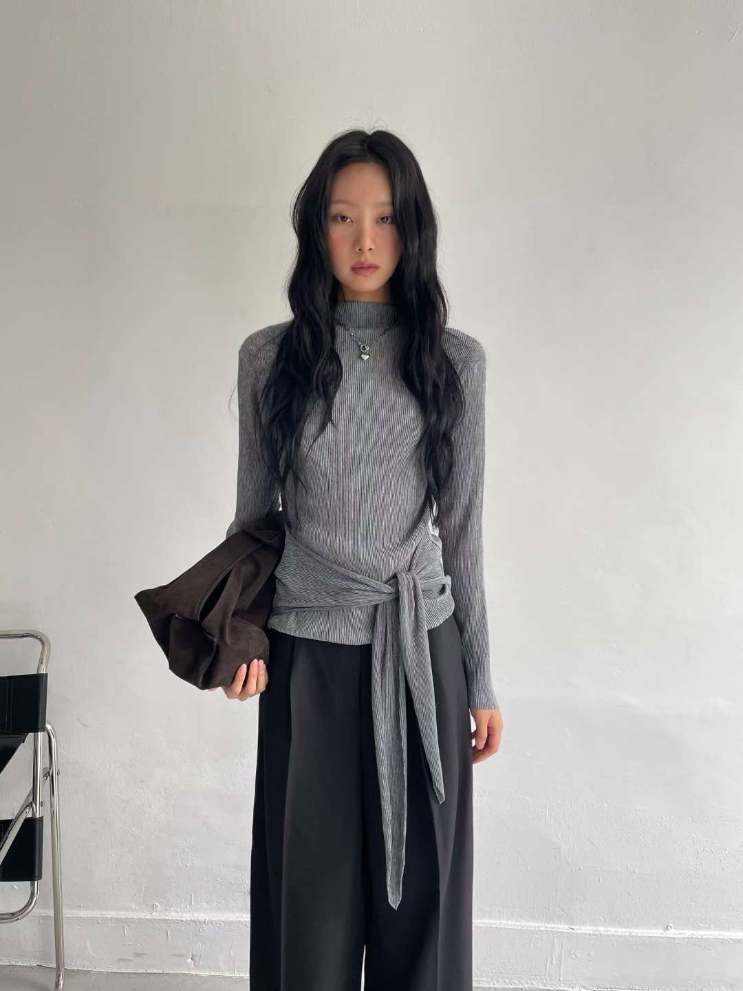 AWESOME-ot韓國代購㊣女士新款職業推薦26春夏真品長袖T恤AWESOME-ot長袖T恤圖色1