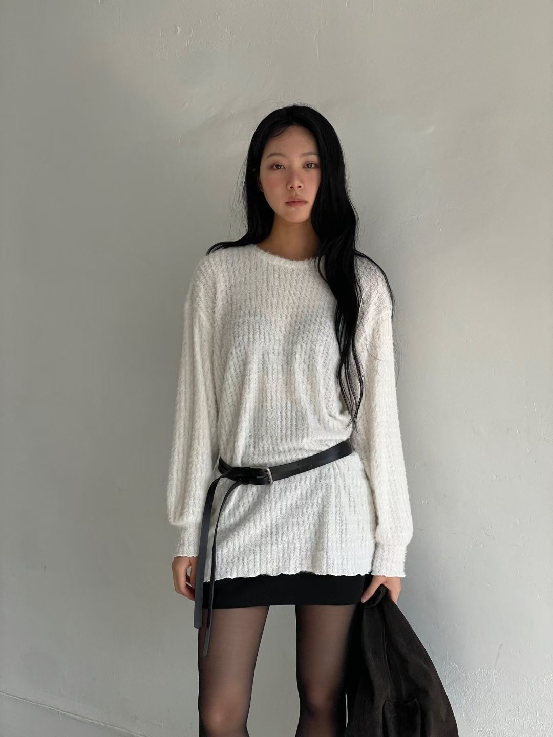 AWESOME-ot東大門直郵㊣女裝新款休閑時尚人氣針織衫不含腰帶AWESOME-ot針織衫圖色1